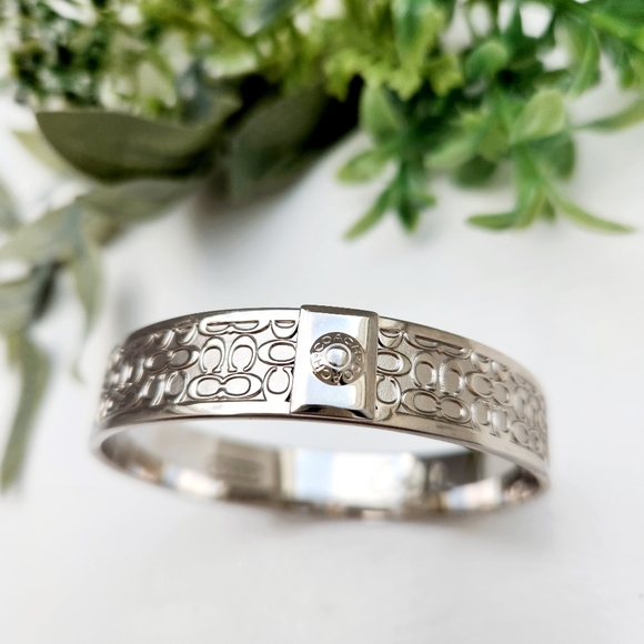 Coach Jewelry - Coach bracelet - vintage silvertone CC monogram logo bangle